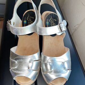 Lotta from Stockholm silver clog sandals